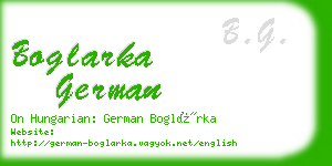 boglarka german business card